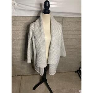 Look By M Womens Chunky Knit Open Front Shawl Collar‎ Cardigan One Size